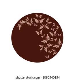 Amazing fly butterflies insect, flowers, plant, dots, spiral, triangle. Vector. Set collection. Creative bohemia concept for wedding invitations, cards, tickets, congratulations, branding, logo label
