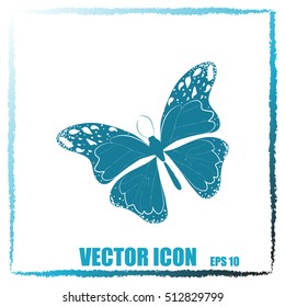 Amazing fly butterfly. Vector. Creative bohemia concept for wedding invitations, cards, tickets, congratulations, branding, logo, label. 
