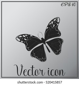 Amazing fly butterfly. Vector. Creative bohemia concept for wedding invitations, cards, tickets, congratulations, branding, logo, label. 