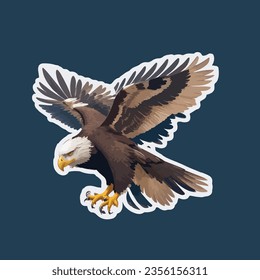 Amazing Flying Eagle Vector Design
