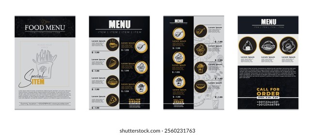 amazing food menu design template, mexican fast food menu, editable, high quality 