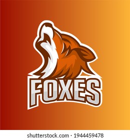 amazing fox mascot esport logo design