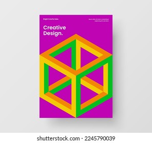 Impresionante plantilla de diseño de vectores de página principal. Diseño de identidad corporativa de hexágonos geométricos coloridos.