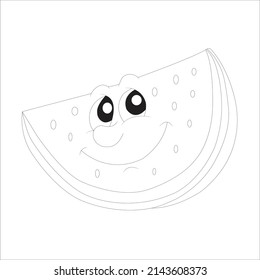 Amazing fruits coloring book pages for kids