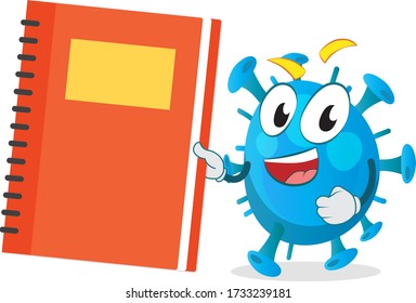 increíble personaje extraño gracioso que indica un libro de notas