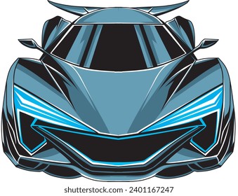 Amazing Futuristic car lambo sport vector isolated