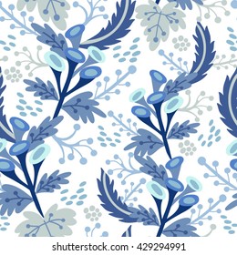 Amazing gentle vector pattern of flowers, that look like watercolor painting. Perfect for backgrounds, wedding invitation, textile and etc.
 - Shutterstock ID 429294991