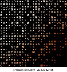 Asombroso fondo de matriz geométrica en colores anaranjados. Ilustración vectorial cuadrada limpia.
