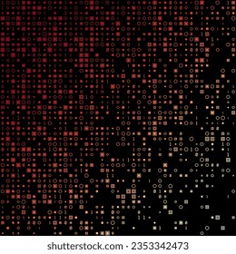 Amazing geometric matrix background in red, yellow, and blue colors. Appealing square vector illustration.