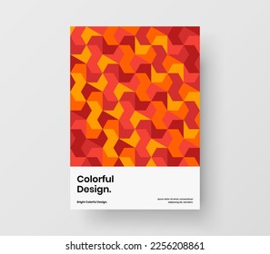 Amazing geometric pattern catalog cover concept. Premium corporate identity design vector layout.