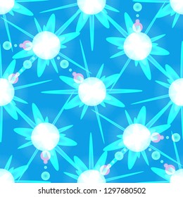 Amazing glamorous magic abstract object glow splash background seamless.