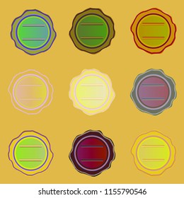 Amazing glamorous vintage multicolor stamp.