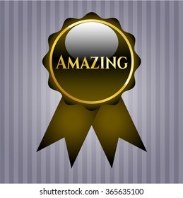 Amazing golden emblem or badge