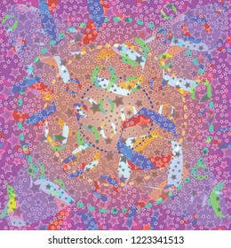 Amazing gradient multicolored abstract background pattern seamless.