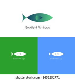 Amazing green fish gradient logo