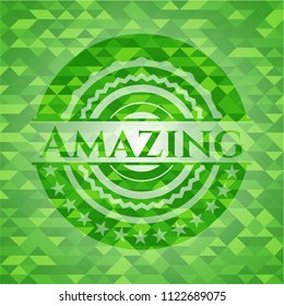 Amazing green mosaic emblem