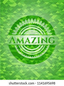 Amazing green mosaic emblem