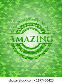 Amazing green mosaic emblem