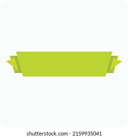 Amazing Green Ribbon Banner Tag Shopping Illustration 