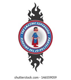 amazing guy superhero label