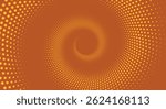 Amazing Halftone Spiral Effect. Abstract Colorful Dotted Circles. Round Shape Dots. Spiral Dotted Background, Icon. Editable Vector Design Element
