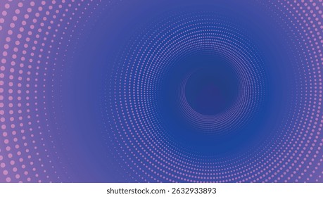 Amazing Halftone Spiral Effect. Abstract Colorful Dotted Circles. Round Shape Dots. Spiral Dotted Background, Icon. Editable Vector Design Element