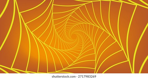 Increíble efecto espiral de semitono. Abstractas círculos punteados de colores. Puntos de forma redonda. Fondo punteado espiral, icono. Elemento de diseño de Vector editable
