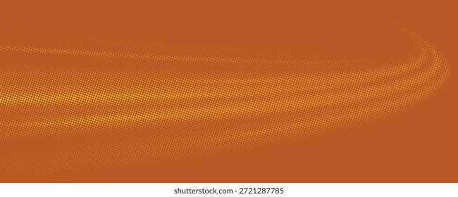 Increíble efecto espiral de semitono. Abstractas círculos punteados de colores. Puntos de forma redonda. Fondo punteado espiral, icono. Elemento de diseño de Vector editable