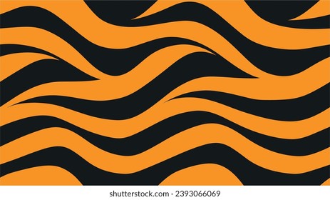Increíble ilustración vectorial dibujada a mano. Un interminable ornamento de tigres de líneas. Impresión sobre tejidos y textiles. Imagen de fondo del camo de la piel del tigre. Fondo de impresión de cuero de tigre. Sin inconveniente.