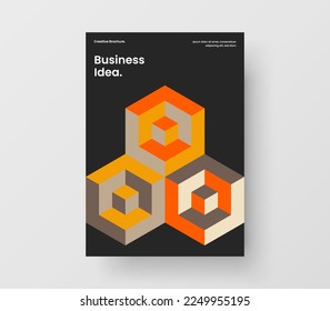 Increíble concepto vectorial de diseño de la letra de mano. Diseño de rótulos de hexágonos geométricos limpios.