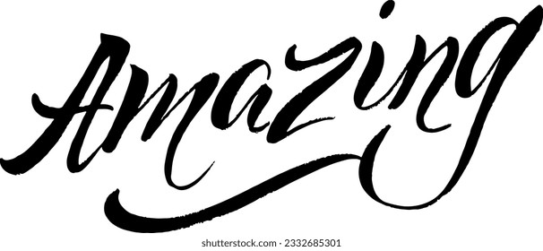 Amazing hand-lettering vector typography banner. You're amazing script lettering. Vector Illustration.