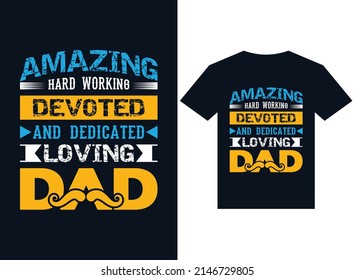 amazing hard working deboted t-shirt design typography vector illustration files for printing