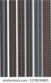 Amazing highway vector road set  