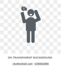 amazing human icon. Trendy flat vector amazing human icon on transparent background from Feelings collection. 