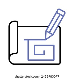 An amazing icon of architectural plan, trendy icon of house blueprint