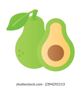 An amazing icon of avocado in modern design style, healthy diet