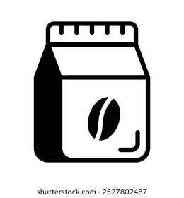 Eine erstaunliche Ikone Kaffeebeutel im modernen Stil, Premium-Vektor
