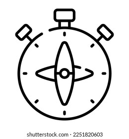 An amazing icon of compass, directional tool vector