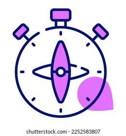 An amazing icon of compass, directional tool vector