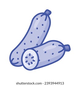 An amazing icon of cucumber in modern design style, healthy and organic food