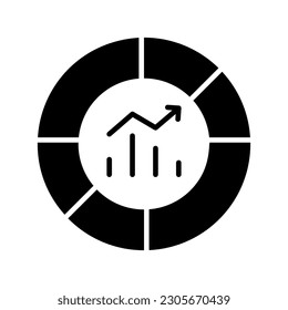 An amazing icon of data chart in modern and trendy style, data analytics vector