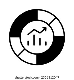 An amazing icon of data chart in modern and trendy style, data analytics vector
