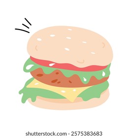 An amazing icon of hamburger, ready for premium use