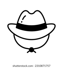 An amazing icon of hat in editable style isolated on white background
