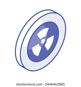 An amazing icon of hazard sign in trendy style, biohazard symbol