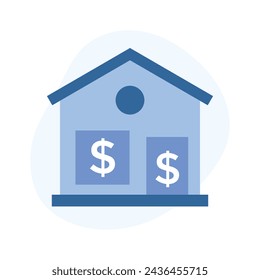 An amazing icon of house loan in flat style, ready to use vector