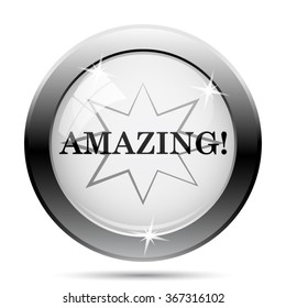 Amazing icon. Internet button on white background. EPS10 vector.

