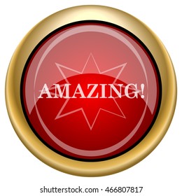 Amazing icon. Internet button on white background. EPS10 vector.
