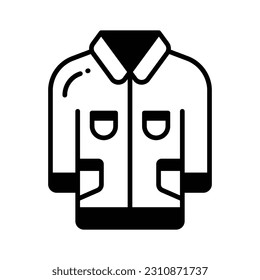 An amazing icon of jacket in modern style isolated on white background