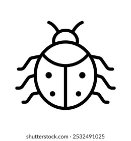 An amazing icon of lady bug isolated on white background